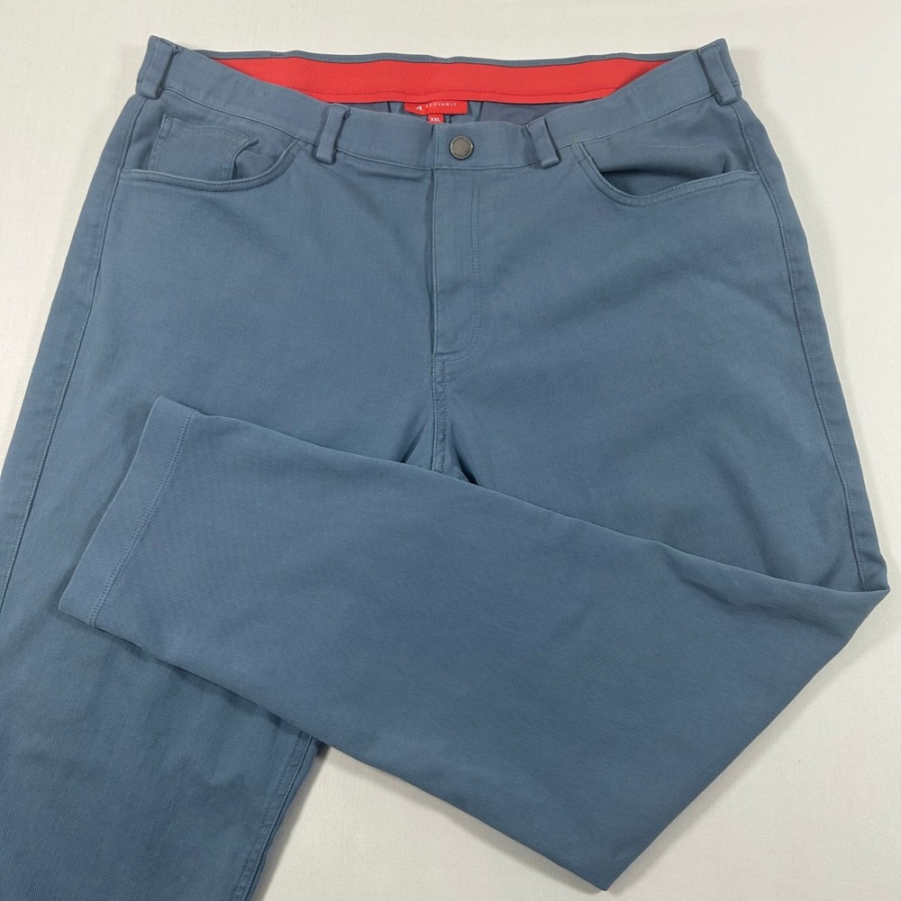 REDVANLY Kent Pants Mens XXL Blue Stretch Pull On Performance Golf 5-Pocket
